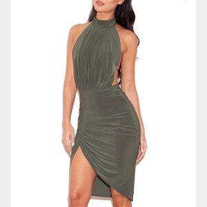 House of CB Olive Backless Dress